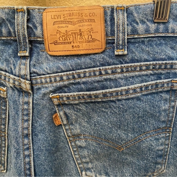 Vintage LEVI’S 540 Light Blue High Waisted Orange Tab Jeans Size 32-Made in USA - Picture 3 of 8
